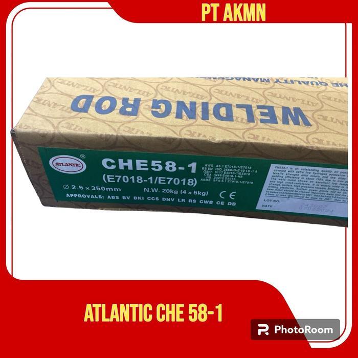 ATLANTIC CHE 58-1 CHE58 CHE-58 Kawat Las AWS E7018-1 E7018 PACK 20KG