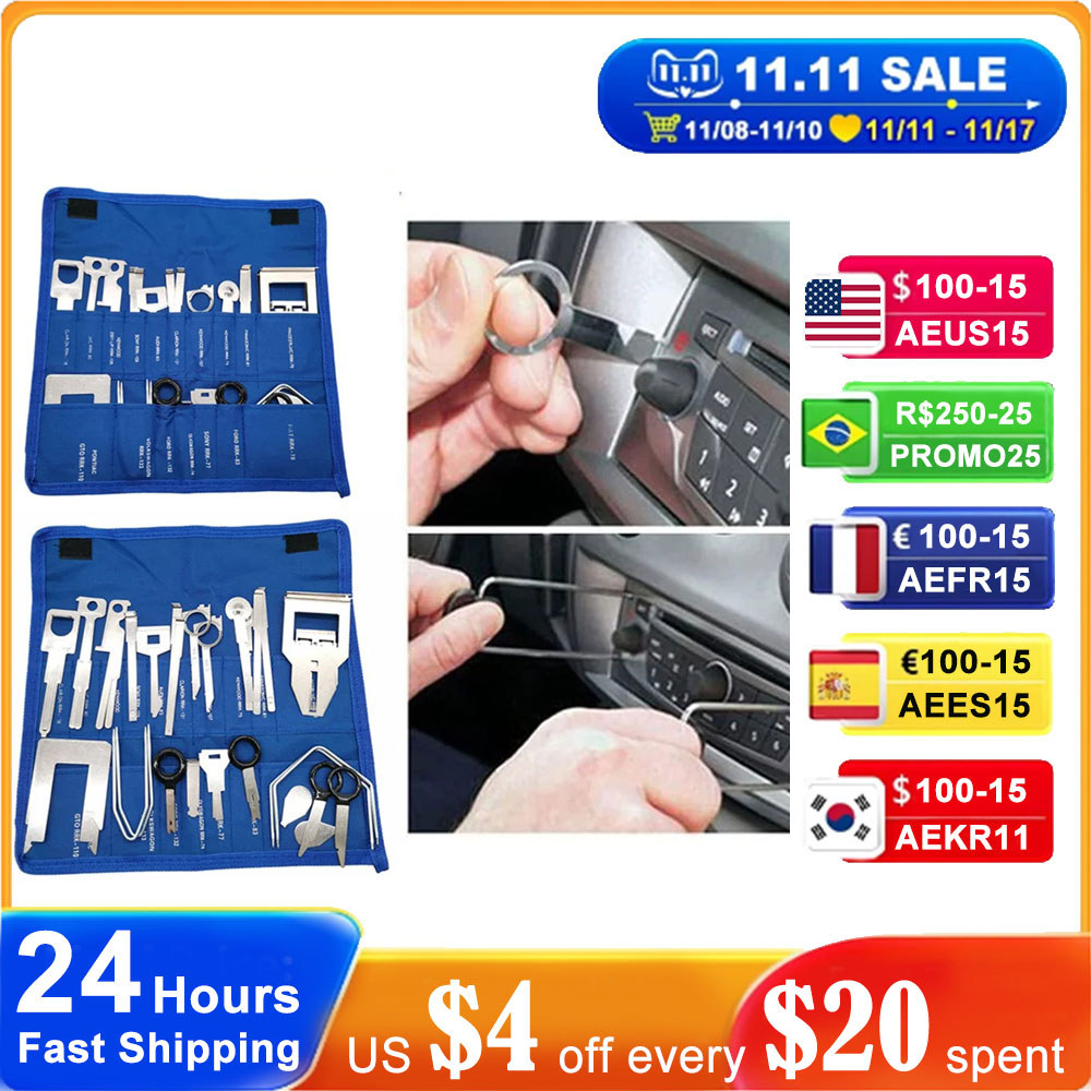 Car CD Player Disassembly Tools Metal Car Audio Release Keys Extractor CD Player Remover Installer C