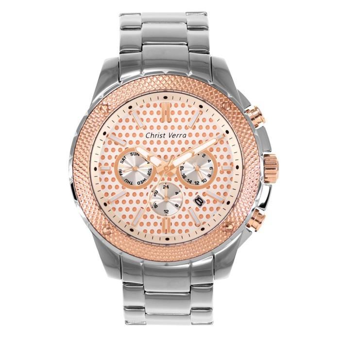 Jam Tangan CHRIST VERRA Pria Original CV 71060G-15 SLV