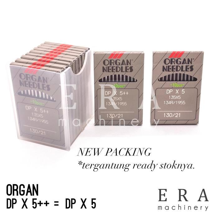 Jarum Jahit DPx5 Organ Needles Japan Jarum 2 Zig Zag Lubang Kancing Industri Double LH Jepang DP x 5