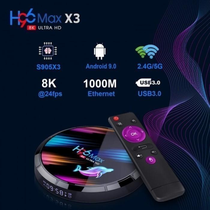 TERLARIS H96 MAX X3 - id OS TV Box K UHD - RAM 4GB ROM 64GB Selamat Berbelanja