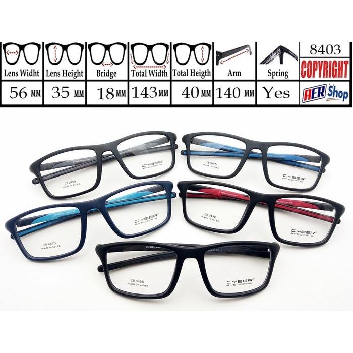 frame kacamata ORIGINAL CYBER EYEWORKS new minus frame kacamata sport