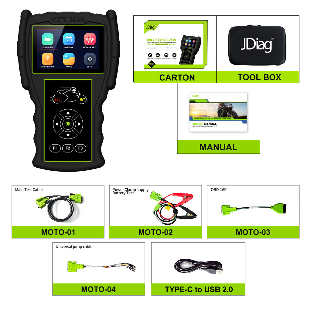 PROMO HARI INI  Motorcycle Diagnostic tool JDiag M100PRO Basic Version Handheld Motorbike Scan Tool 