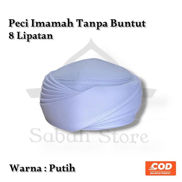 Imamah 8 Tingkat Peci Imamah Permanen Tanpa Ekor Peci Sorban Imamah Kopiah Pria Hitam Songkok Motif