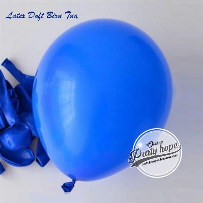 Balon Doft Biru Tua / Balon Doff / Balon Warna Biru BCA / Balon Polos