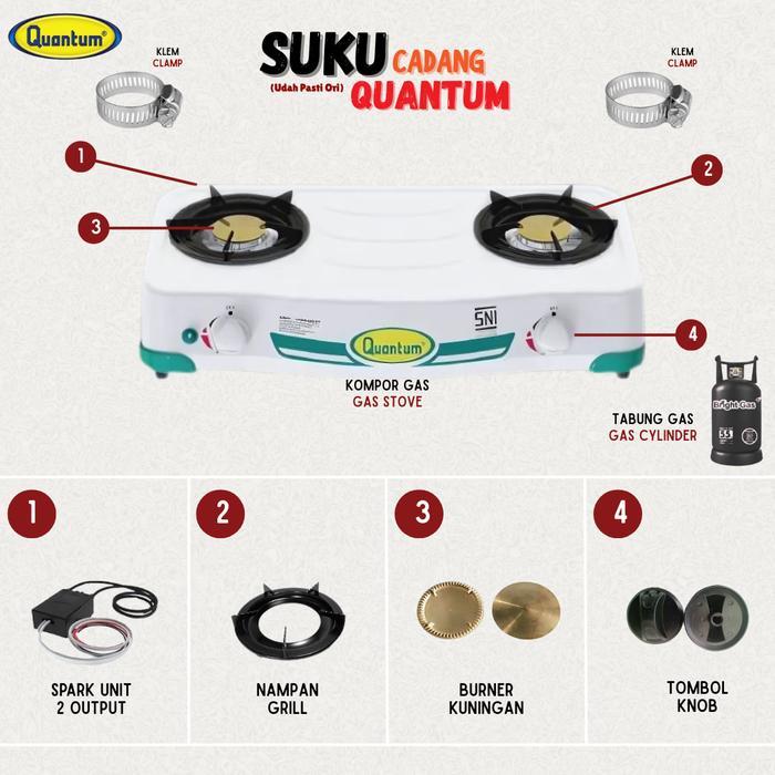 Quantum Sparepart Nampan Grill Kompor Original / Tungku Bulat Kompor Quantum