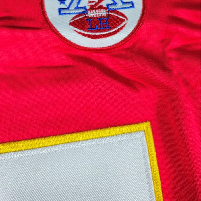 BORDIR Baju Jersey Rugby American Football Patrick Mahomes Kansas City Merah