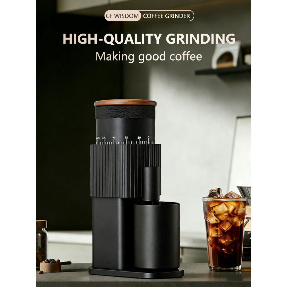 Coffee Grinder Electric Coffee Grinder Portable Coffee Bean Grinder USB Rechargeable Burr Mill Home