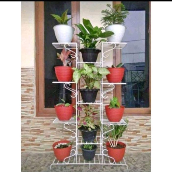 rak bunga susun 12 rak bunga minimalis rak bunga besi rak bunga cantik