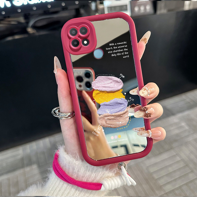 Casing Hp untuk OPPO A15 A15s A35 4G Case Casing Pigmentasi pola Silikon Softcase Kasing HP tali gan