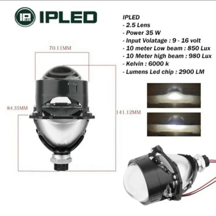 Paling Baik Biled Projector Ipled 2.5 Inch Bluelens Terlaris