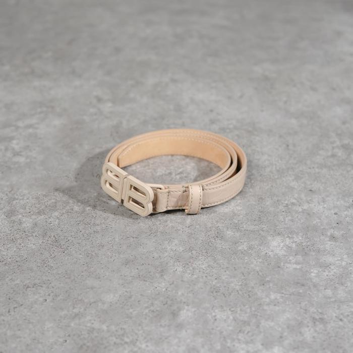 ORIGINAL Ikat Pinggang BALENCIAGA BB 2CM HOURGLASS CROCO BEIGE BELT 100% GINAL READY STOCK