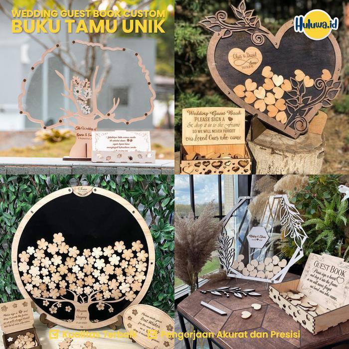 Wedding Guest Book Custom / Buku Tamu Unik / Buku Tamu Custom / Buku Tamu Pernikahan