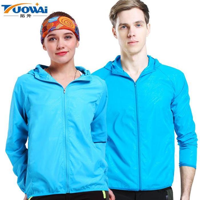 Jaket Anti Uv Tahan Air Windproof Coat Jaket Running / Hiking/ Sepeda