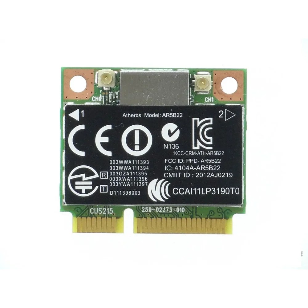 Wireless Adapter Card for Atheros AR5B22 AR9462 802.11a/b/g/n half Mini PCI-E 2.4G/5G Wifi Bluetooth