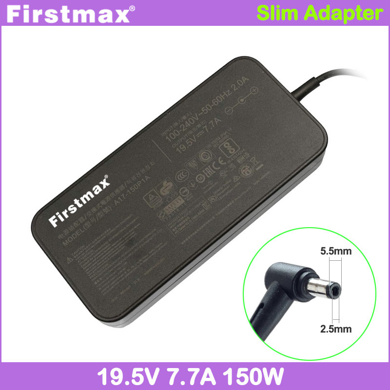 19.5V 7.7A 150W Power Adapter for Asus Laptop Charger PX503GE PX703GE FX80GM FZ80GM KX80GM PX504GM