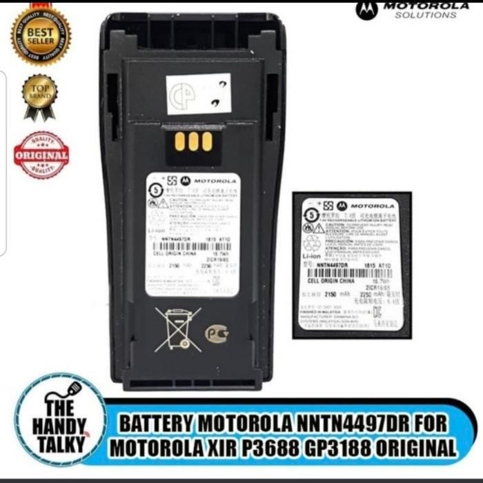 BATRE HT MOTOROLA XIR P3688 ORIGINAL NNTN4497DR BATREI ORI P3688 P 368 Walkie Talkie