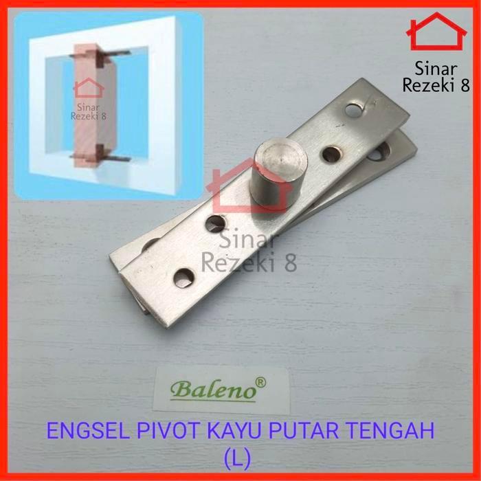 Engsel Pivot Putar Tengah L / Putar Pintu Jendela Ayun Kayu .
