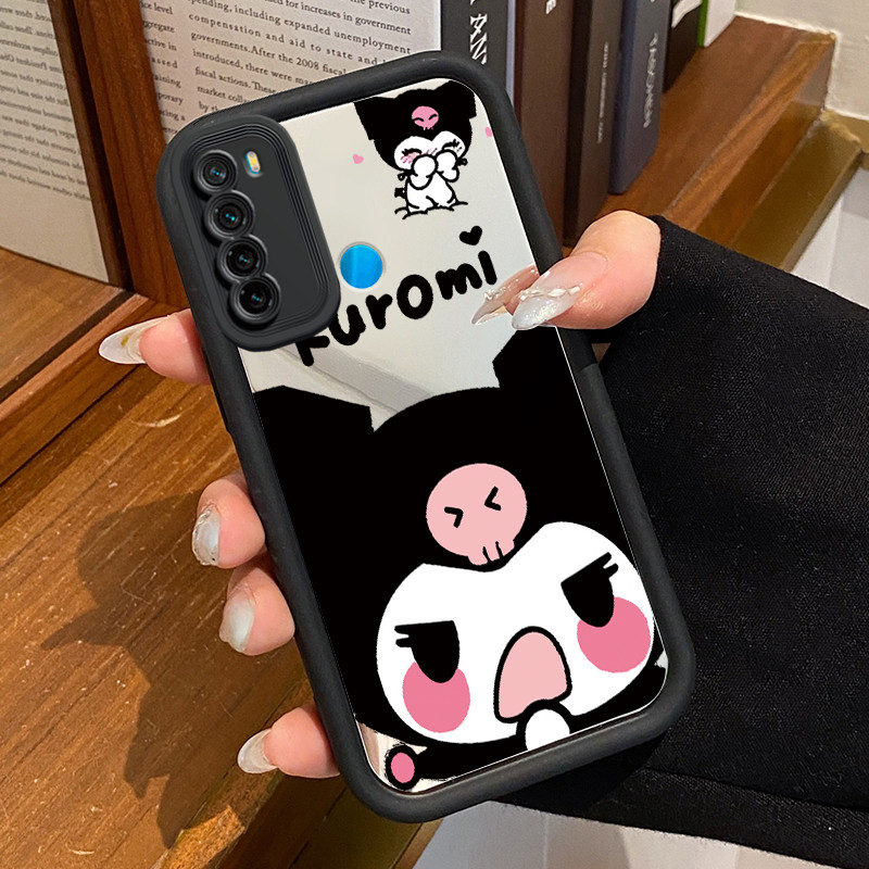 Casing Hp Xiaomi Redmi Note 8 Redmi Note 8T Redmi Note 8 Pro Case Kelinci hitam wajah malu yang lucu