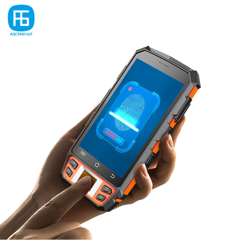 Mobile Wireless LF/HF/UHF RFID Reader Android Handheld NFC Card Reader/Write With Fingerprint Reader