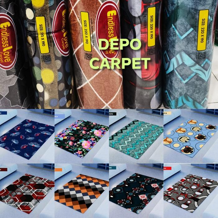 ENDLESS LOVE 190x220+Tas / Karpet Busa Malaysia Extra Tebal 23mm ukuran Besar 1,90x2,20 meter