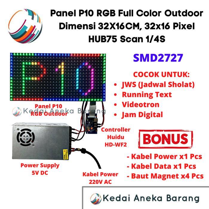 Panel Module Modul LED P10 Running Text SMD RGB Full Color Outdoor