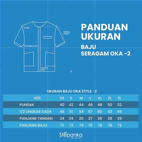 ORIGINAL Baju OKA Kancing Bahu - Baju OKA Celana Joger - OKA V Neck - Baju Jaga Perawat - Seragam