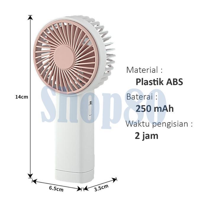 "New" Kipas Angin Mini Electric Mini Fan Genggam Kipas Tangan Portable USB Casan Cas Charger