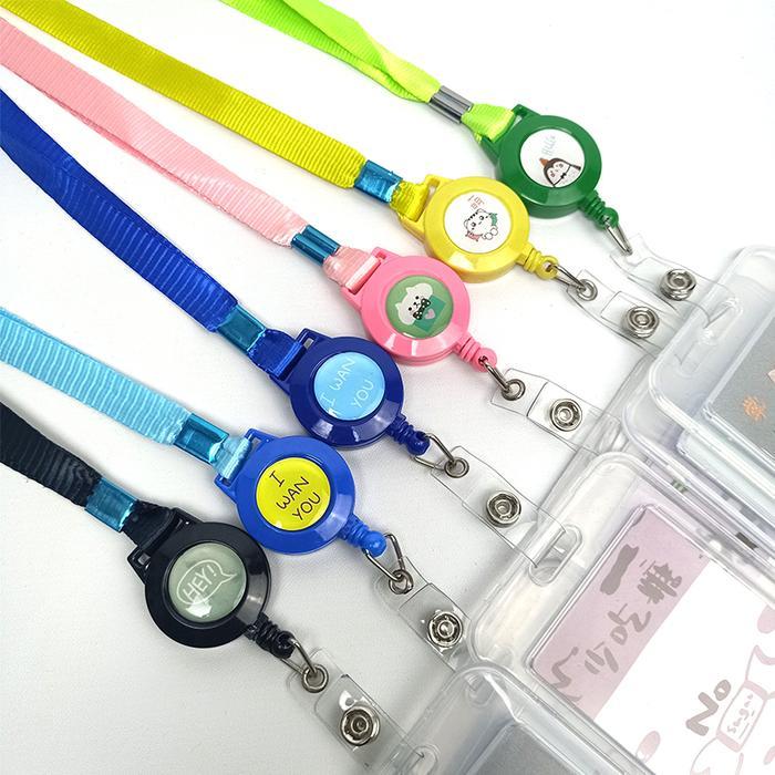"New" Yarra Name Tag Id Card Holder Korea Plastik Kalung Tali Tempat Name Tag Kartu 2 Sisi Mx2545