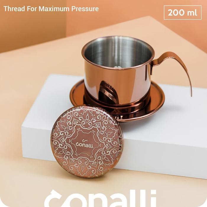 Vietnam Drip Sekrup 200ml Conalli Kopi Vietnam Stainless Rose Gold