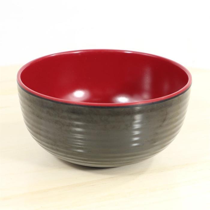 Mangkok Kuah ulir datar 4 inch tempat Sup Nasi piring Bento Hokben