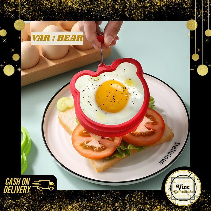 Cetakan Telur Bentuk Bear / Cetakan Omelet Telur Dadar / Cetakan Telur Silikon Anti Panas