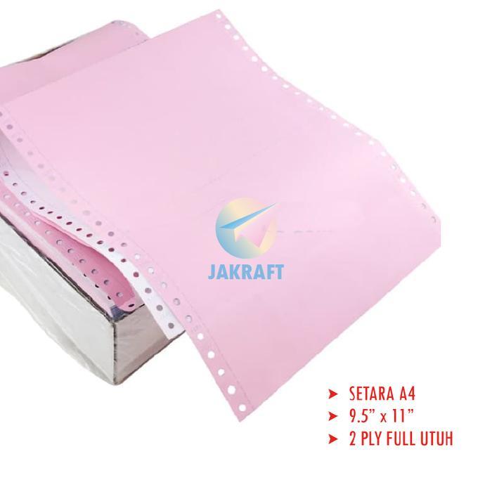 (1 Box) Kertas Komputer Continuous Form Paper A4 2 Ply K2 9.5" x 11" atau A5 2 Ply Bagi 2 K2/2 9.5"
