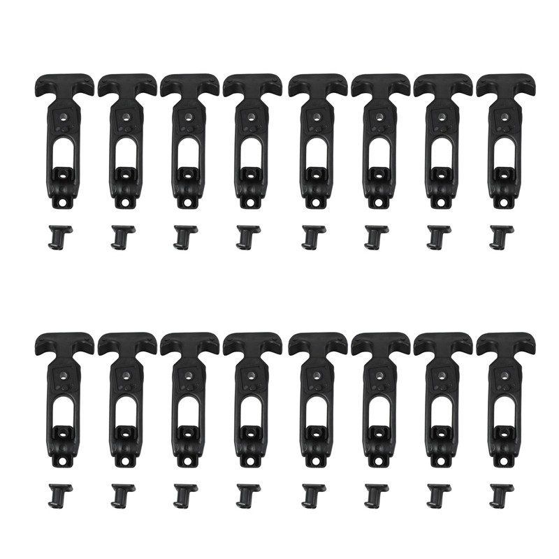 16Pcs T-Handle Rubber Flexible Draw Latches Fit For Toolbox /Cooler/Golf Cart/Farm Machinery