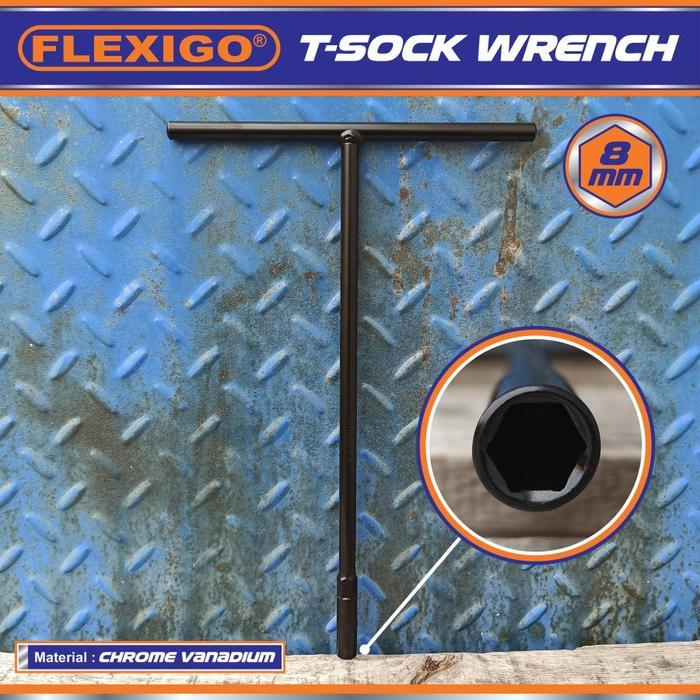 Kunci T Bahan Chrome Vanadium - Flexigo Kunci Sock T - T Shock