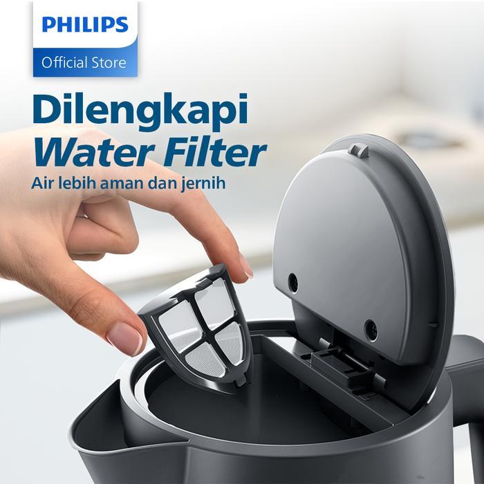 Philips Kettle Teko Listrik Hd9314/92 Hitam - Philips Teko Pemanas Air Listrik 1.7 Liter Kettle