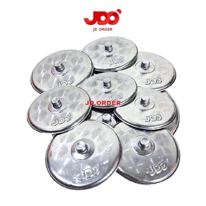 JDO 1 Lusin (12Pcs) Tutup Gelas Minuman Stainless Steel Berkualitas Tinggi Premium