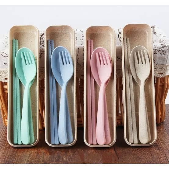 SET ALAT MAKAN SENDOK GARPU SUMPIT MELAMIN AMAN BERSIH