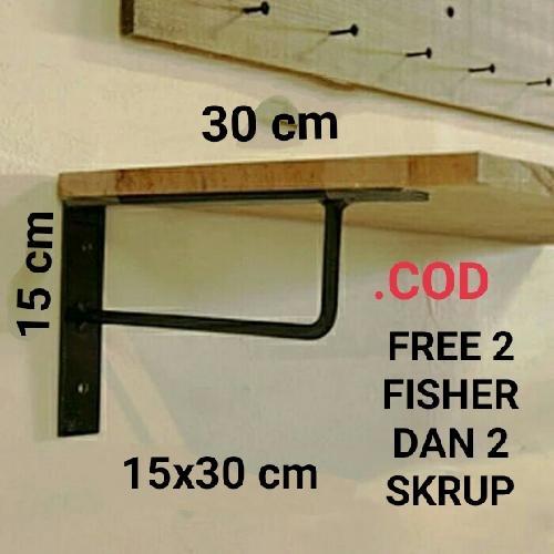 Rak Besi Siku Besi rak dinding rak sepatu susun rak dapur rak tv rak buku Ambalan Rak Penyangga