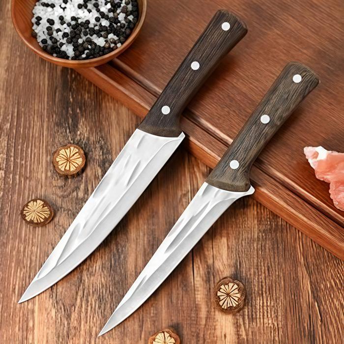 Pisau daging /Pisau seset kulit sapi /Pegangan pisua kayu/Pisau seset baja hss/Pisau bante//Pisau