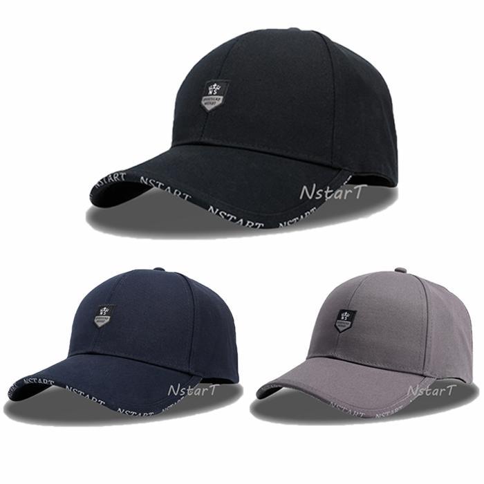 Nstart Topi Baseball NSTART Hitam Dewasa Bahan Cotton Polyester Strap Adjustable Size Universal