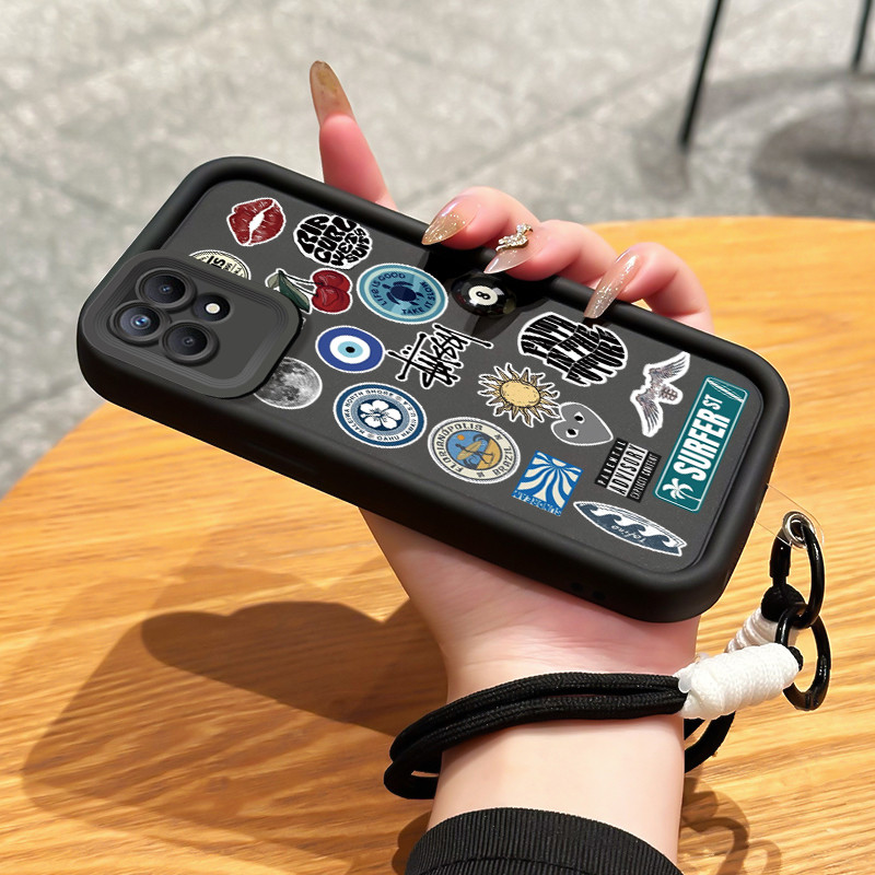 Casing Hp untuk Realme 8I Narzo 50 4G Case Casing stiker pola Cesing HP pelindung Softcase Silikon K