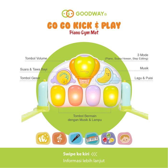 Goodway Multifunction Baby Gym Musical Set Musik Bayi Playmat Matras Mainan Piano Berkarakter Mainan