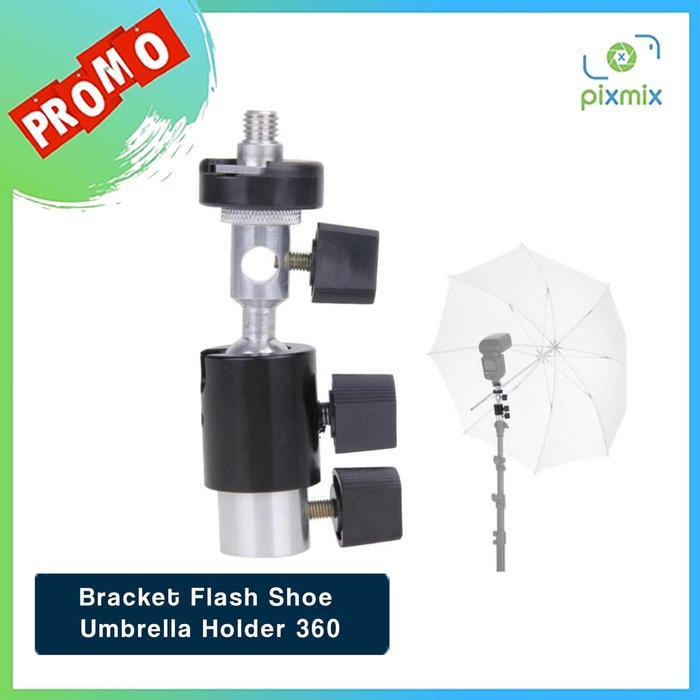 Flash Holder Hot Shoe Bracket Flash Shoe Umbrella Holder 360