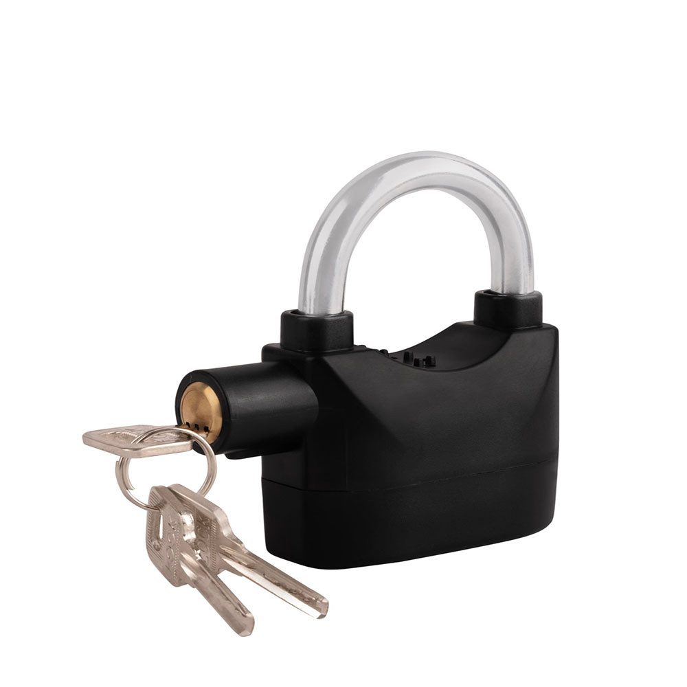 Alarmed Theft Padlock, Aluminum Alloy Anti Theft Security Padlock 110db Alarm Volume Siren Alarm