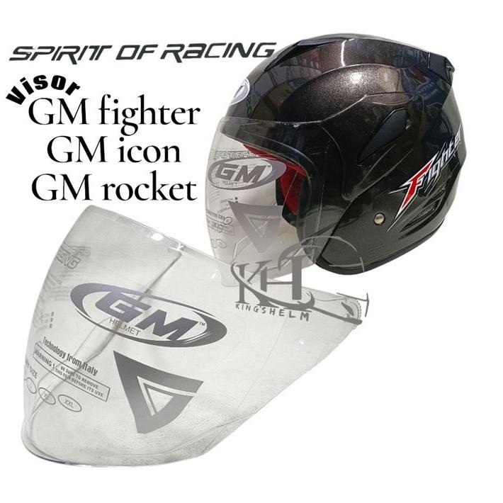 GM Visor Helm Fighter Icon Rocket Kaca Helm GM FIGHTER visor Helmet GM FIGHTER Produk Original