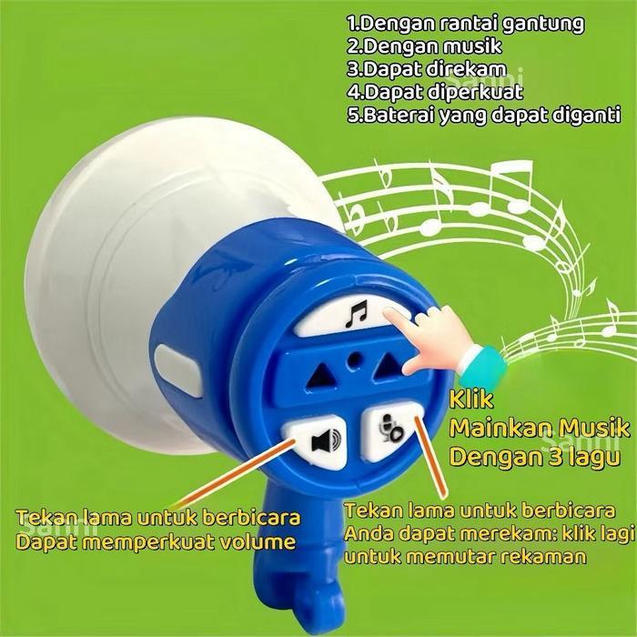 SUNWAYSTORE - Gantungan Toa Mini / Pengeras Suara / Perekam Suara / Gantungan Kunci / Gantungan Tas