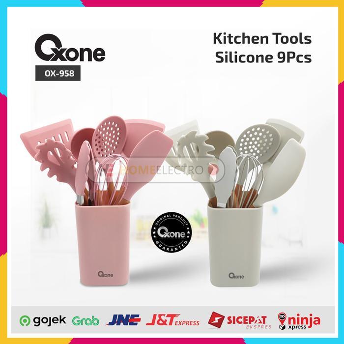 TERBARU Kitchen Tools Silicone 9 pcs / Spatula Silikon Oxone OX-958