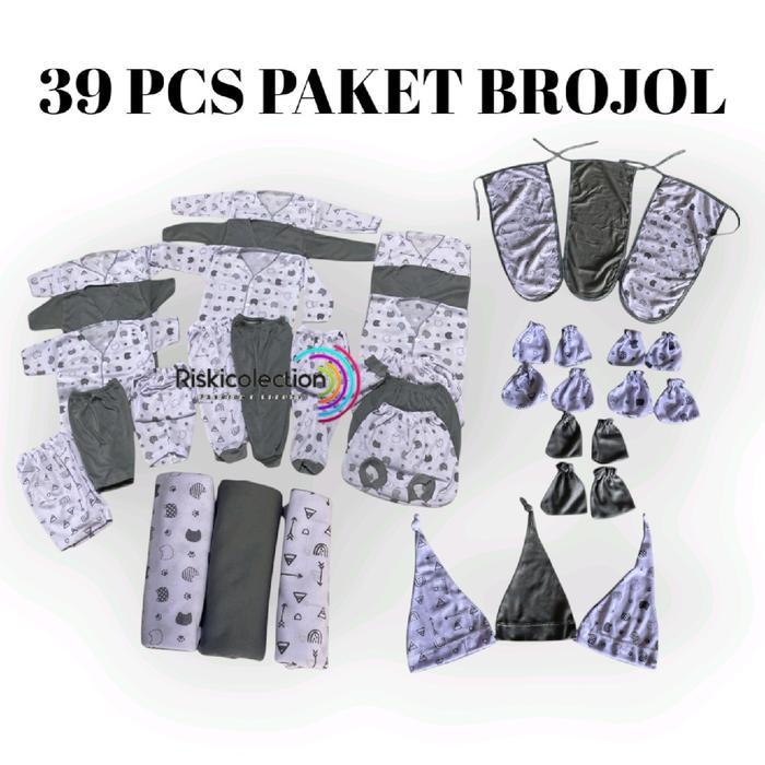 Premium Paket Brojol 39 Pcs Pakaian Bayi Baru Lahir Paket Lahiran Kado Peralatan Lahiran Bayi