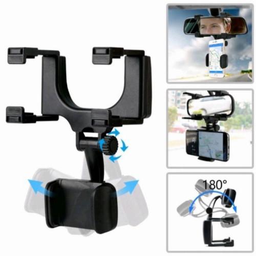 Holder HP Mobil Spion 360 Derajat Universal / Car Holder Mirror / Holder HP Kaca Spion Mobil